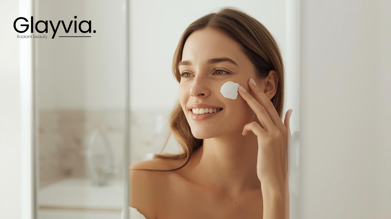 Australian girl doing skincare