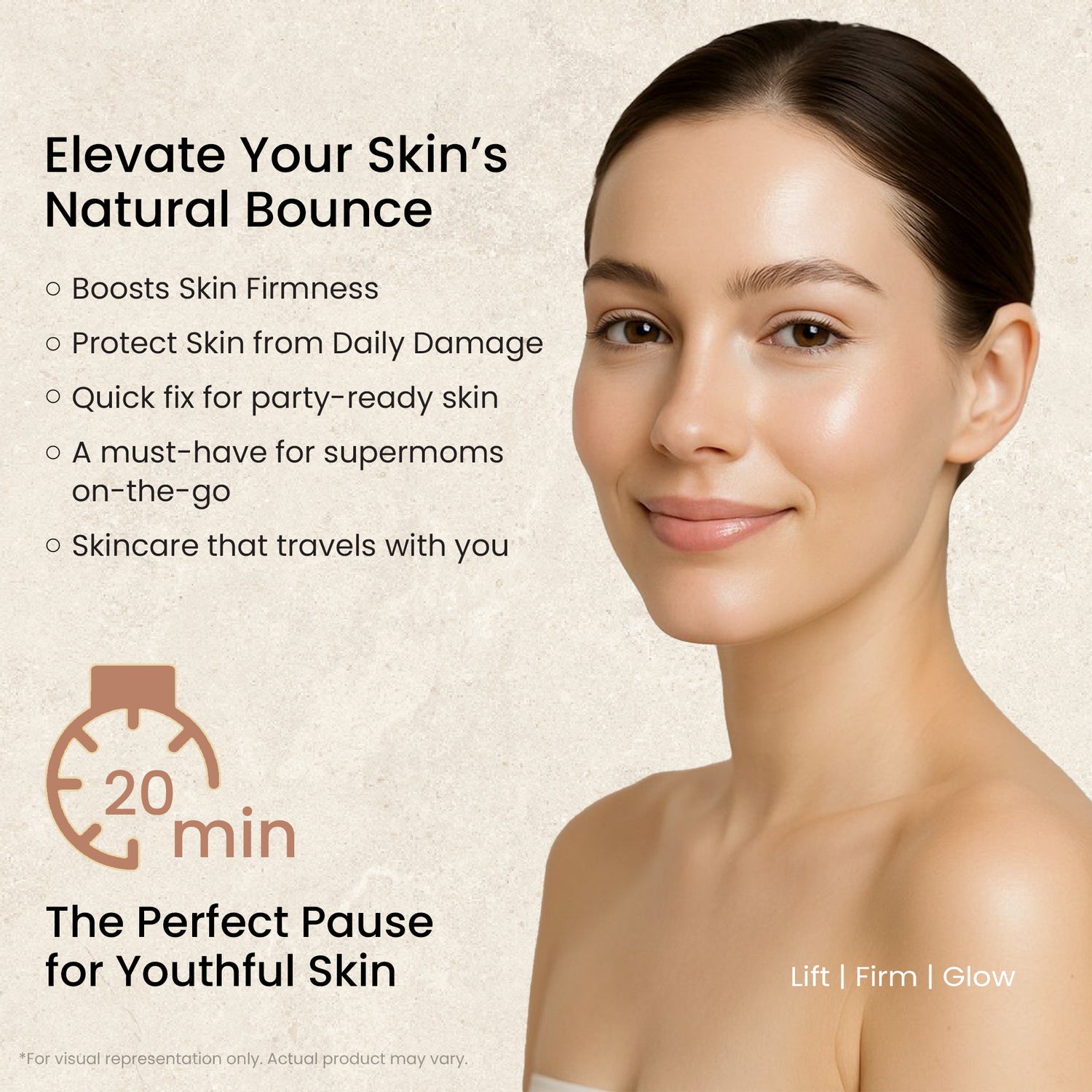 Glayvia Firming Care Collagen Kit boosts firmness, protects from daily damage, quick fix for party-ready skin, and travel-friendly skincare