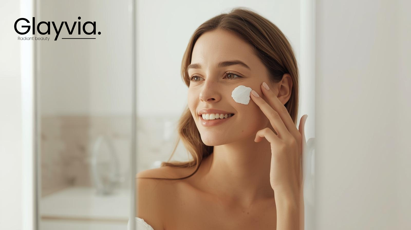 Australian girl doing skincare