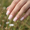 Nude Floral Shimmer – Semi-Cured Gel Nail Wraps